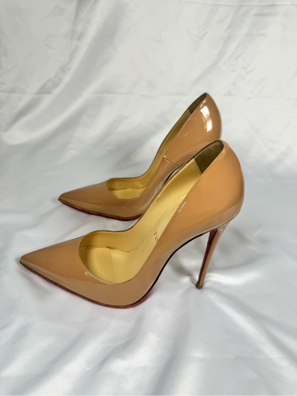Christian Louboutin So Kate 120 Patent Nude Pumps Sz 37 - Picture 5 of 11